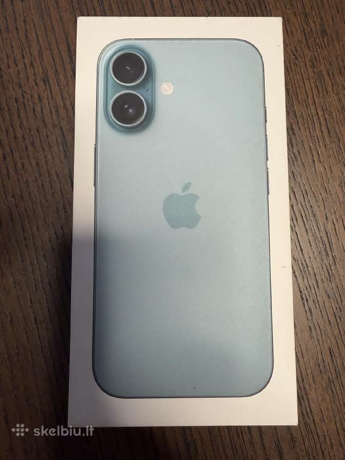 Naujas Apple iPhone 16/128gb., Teal spalva