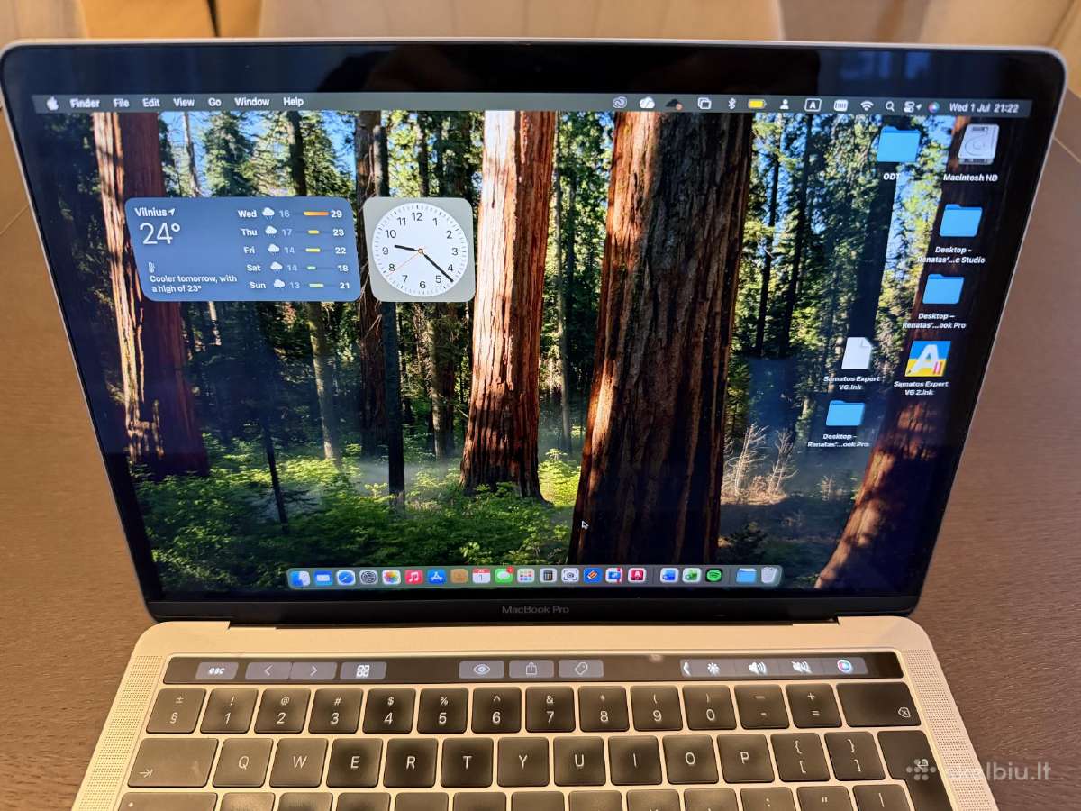 Parduodamas MacBook Pro 13" 2018m Touch Bar meniu - nuotraukos Nr. 3