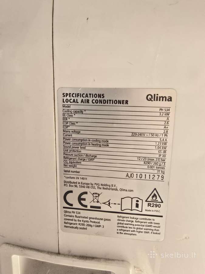 Oro Kondicionerius Qlima Ph534 - nuotraukos Nr. 4