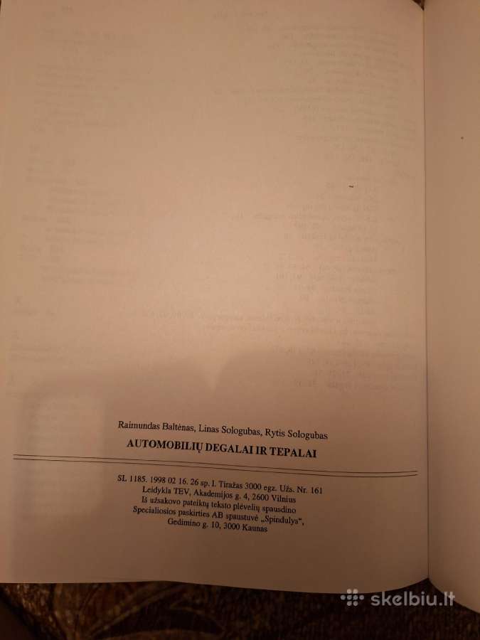 Automobilių degslai ir tepalai. Knyga 1998m. - nuotraukos Nr. 10