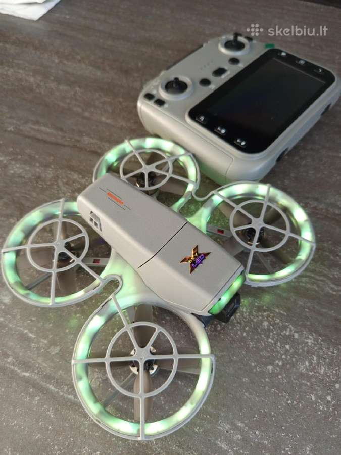 Dronas su propelerių apsaugą ir LED apšvietimu - nuotraukos Nr. 5