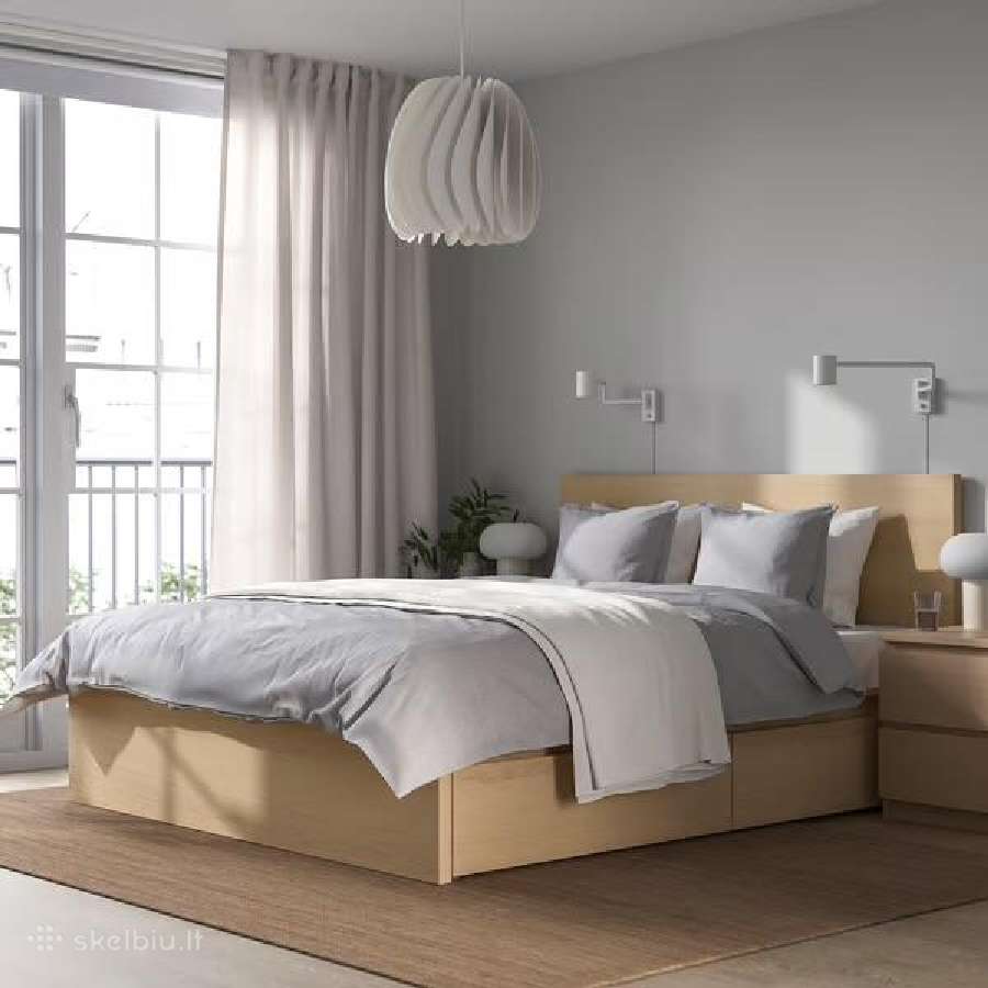 Ikea Malm Lova su geru čiužinių