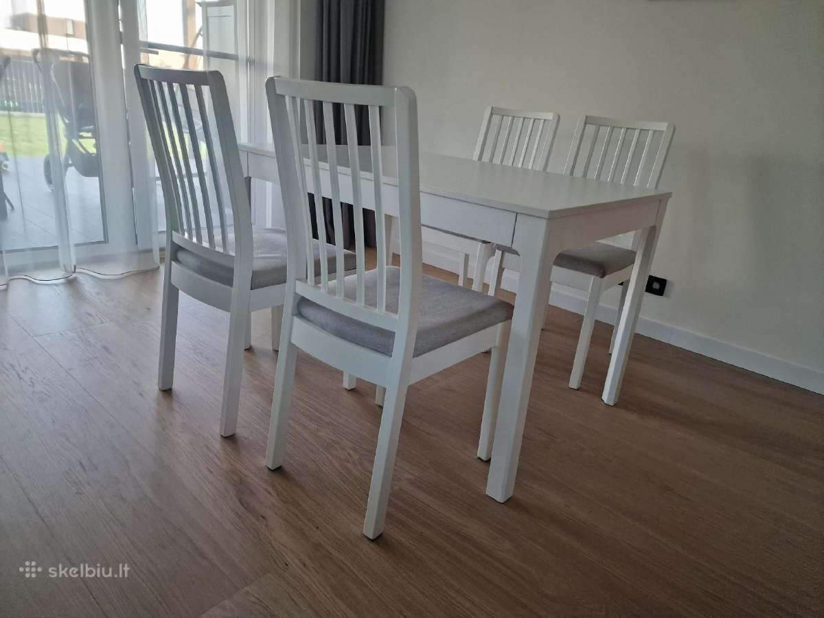 Ikea Ekedalen stalas su 4 kėdėmis