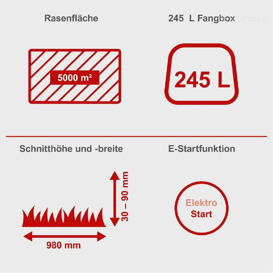 Scheppach Tmr452-98c-rd benzininis traktorius - nuotraukos Nr. 3