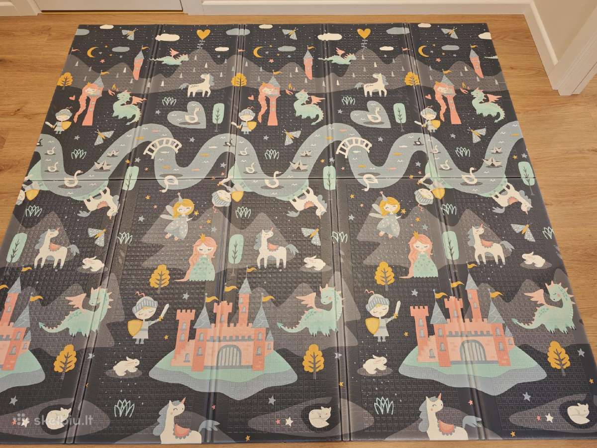 Dvipusis žaidimų kilimėlis Nukido, 200x180cm