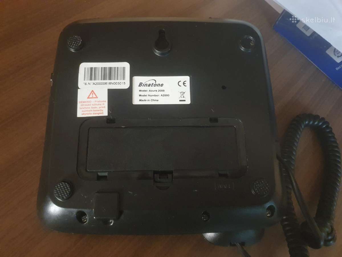 Laidinis telefonas Binatone Acura 2000 - nuotraukos Nr. 7