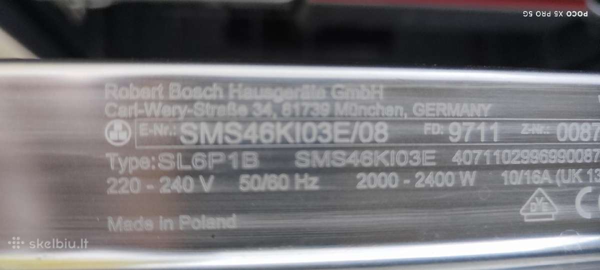 Aegfsb6490z Siemens bosch60cm imontuojamos - nuotraukos Nr. 9