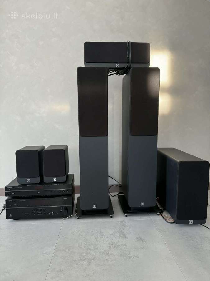 Hifi namų kino sistema Q Acoustics 5.1 + Yamaha