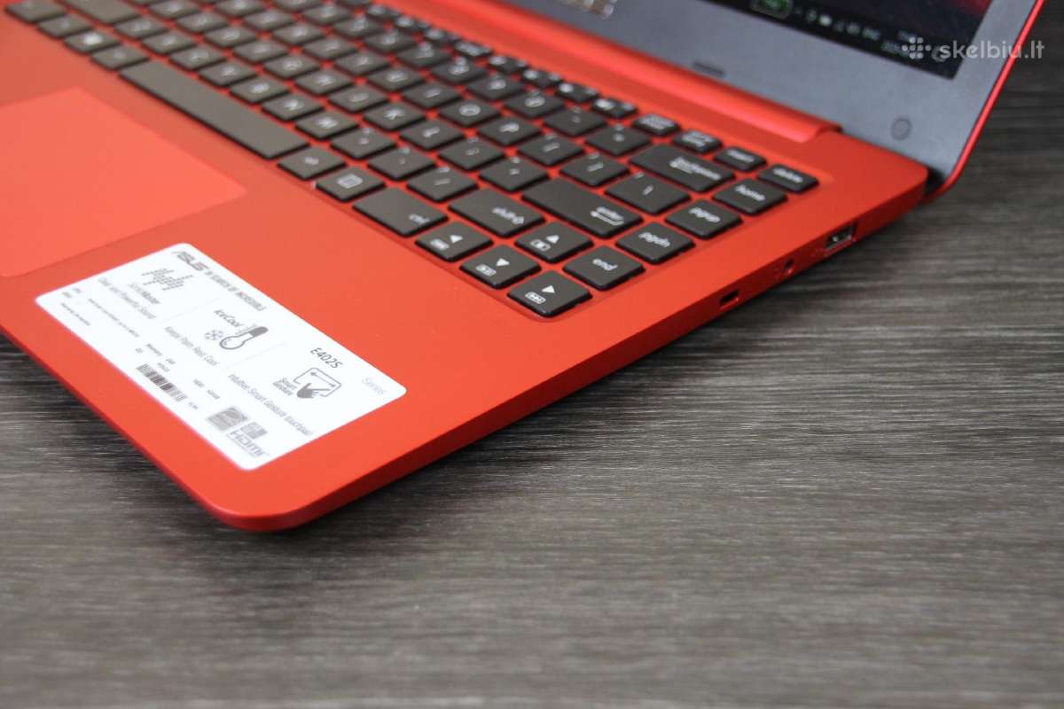 Raudonas Asus E402s 250 GB SSD geras akum. - nuotraukos Nr. 4