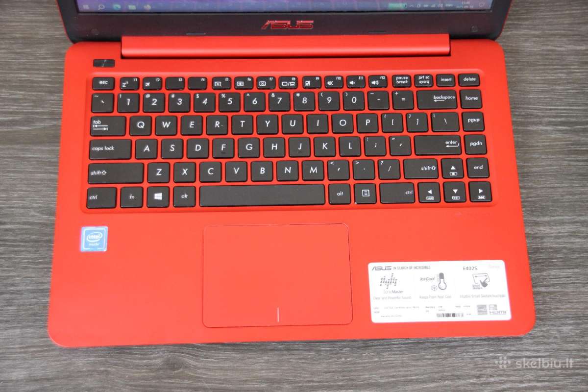 Raudonas Asus E402s 250 GB SSD geras akum. - nuotraukos Nr. 2