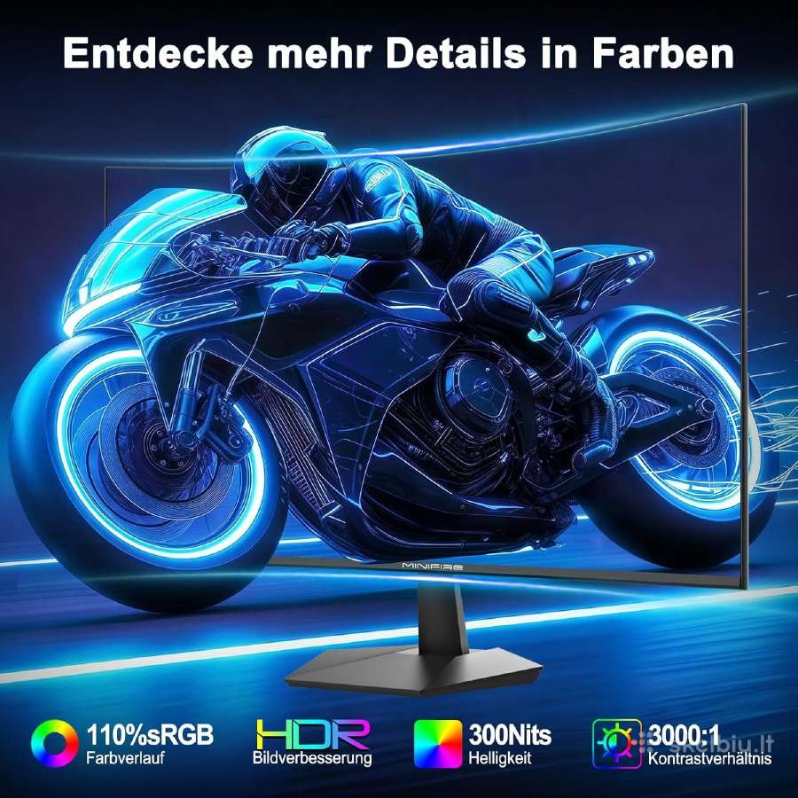 Naujas Lenktas 24" (160hz) Fhd 1 ms Gaming - nuotraukos Nr. 7