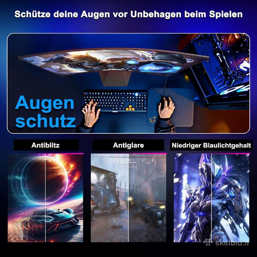 Naujas Lenktas 24" (160hz) Fhd 1 ms Gaming - nuotraukos Nr. 9