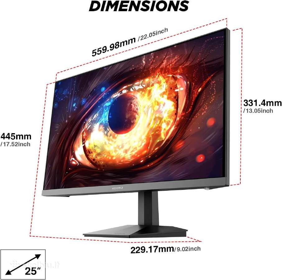 Naujas 25" 200hz, 1 Ms, Fhd 1080p Gar. 24 mėn. - nuotraukos Nr. 2