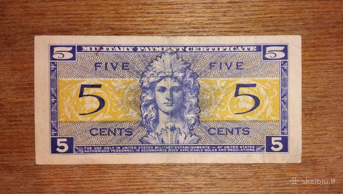 JAV 5 centu banknotas - nuotraukos Nr. 2