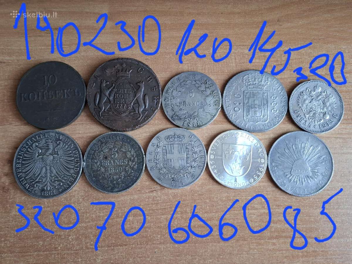 Sidabrinės pasaulio monetos