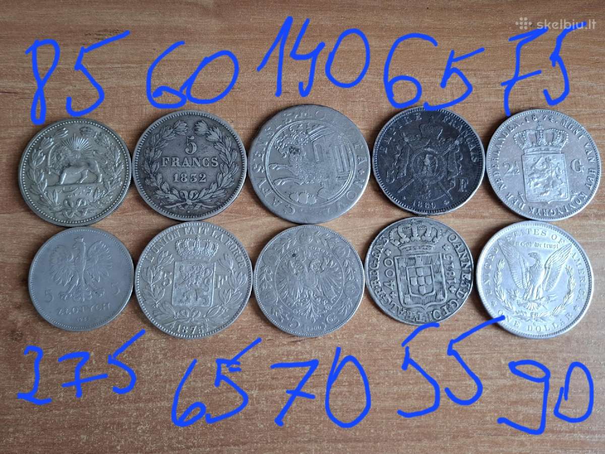 Sidabrinės pasaulio monetos - nuotraukos Nr. 3