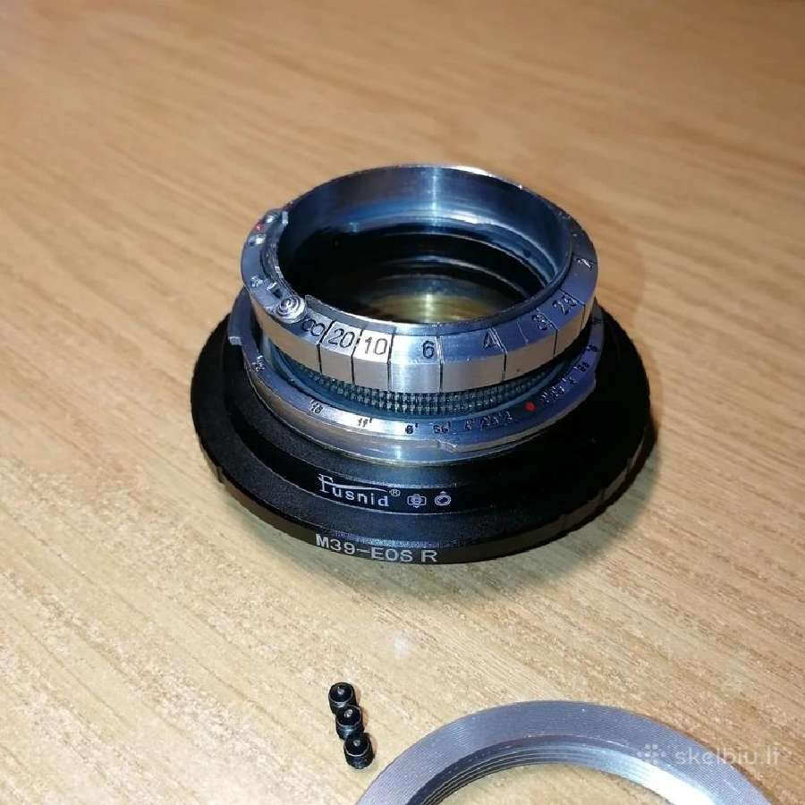 Contax/kiev į EOS R adapteris su fokusavimo dalimi