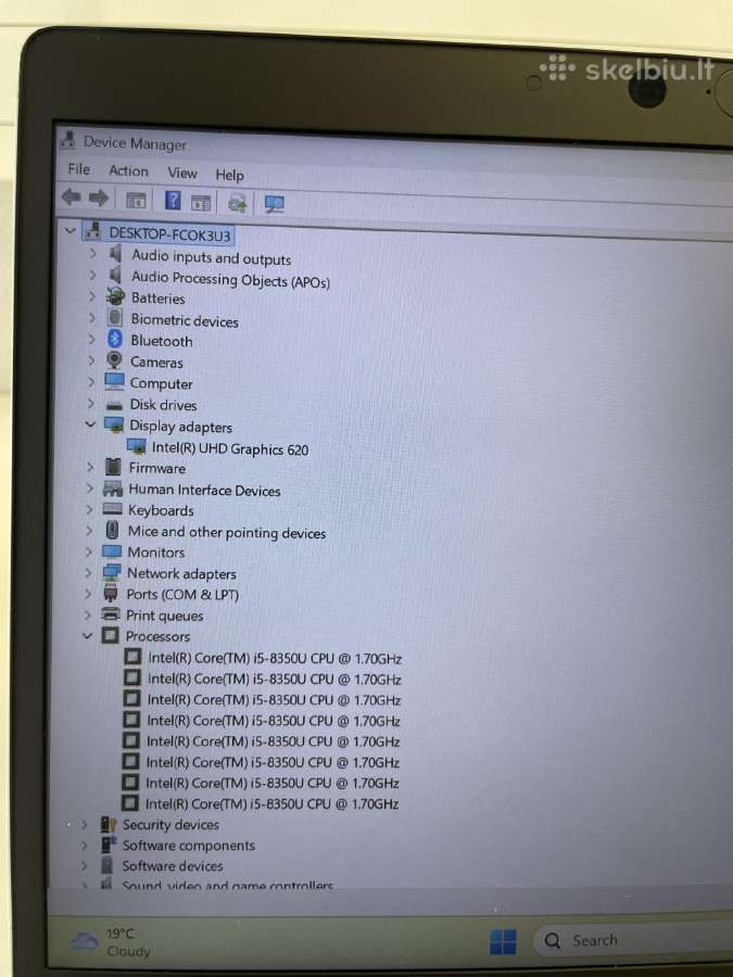 Hp Elitebook 840 G5 i5-8350u 8gb RAM 256 GB SSD - nuotraukos Nr. 7