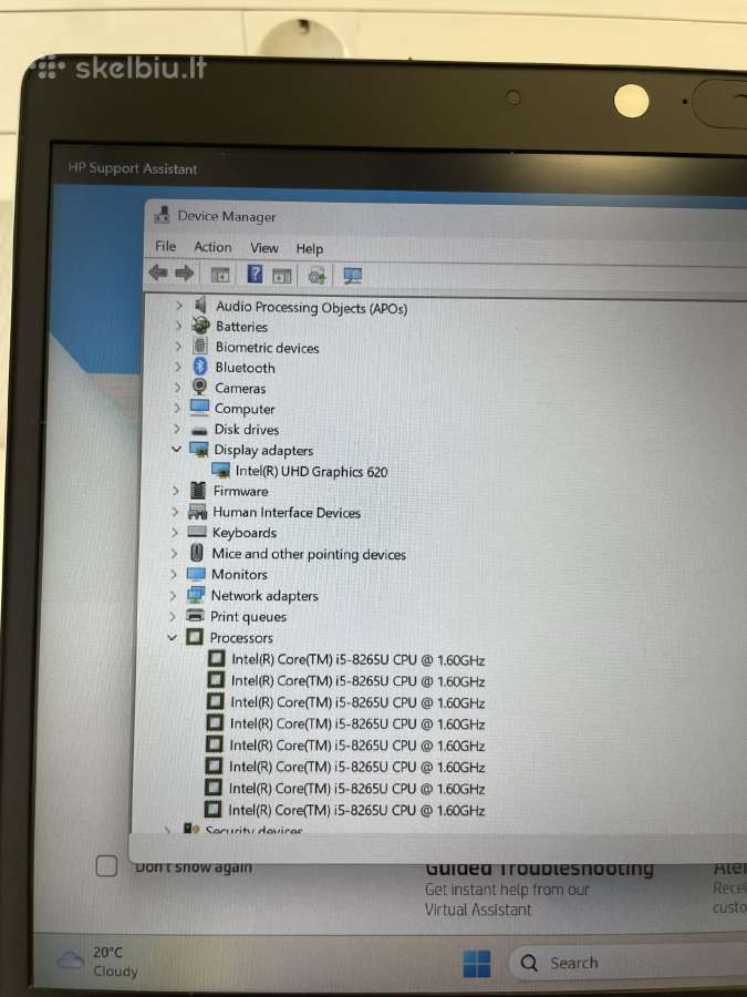 Hp Elitebook 840 G6 i5-8265u 8gb RAM 256 GB SSD - nuotraukos Nr. 7