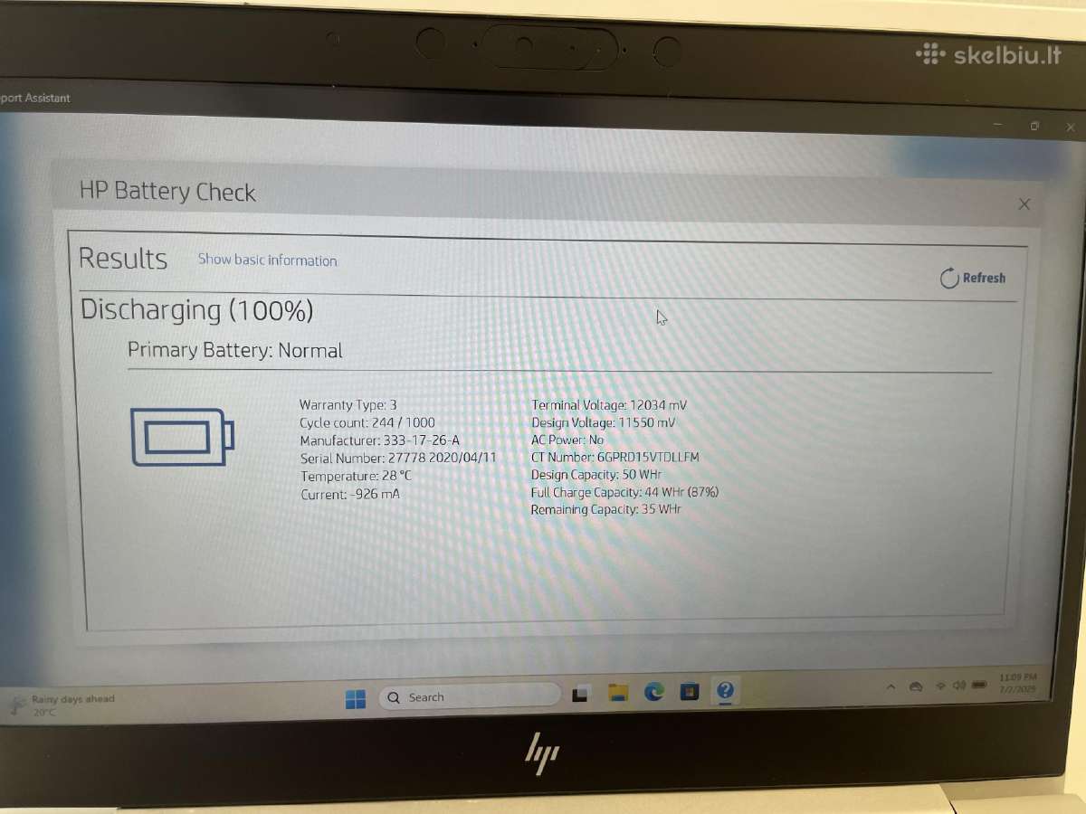 Hp Elitebook 840 G6 i5-8265u 8gb RAM 256 GB SSD - nuotraukos Nr. 9