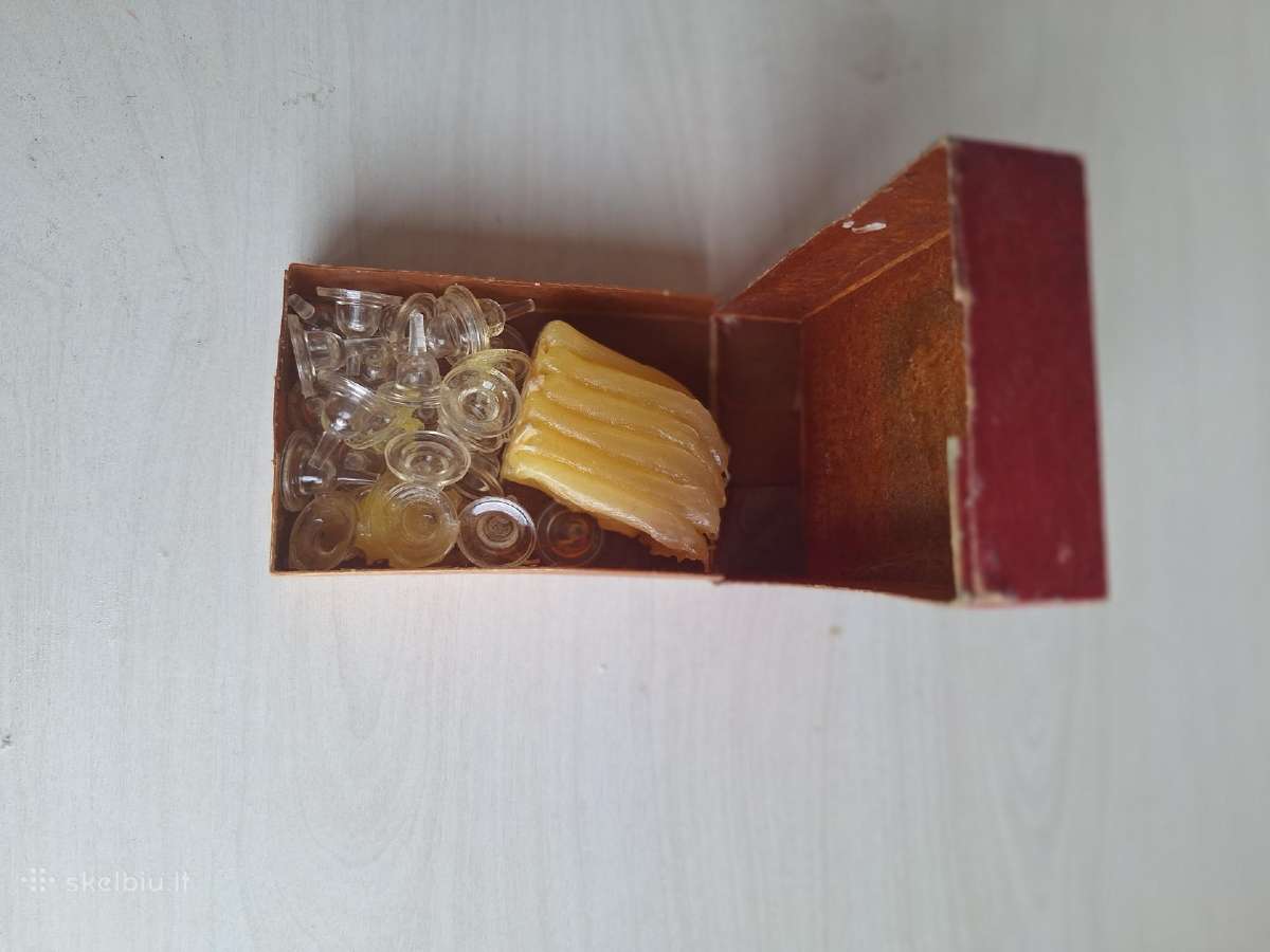 Vintažinė torto žvakučių dėžutė ir laikikliai - nuotraukos Nr. 3