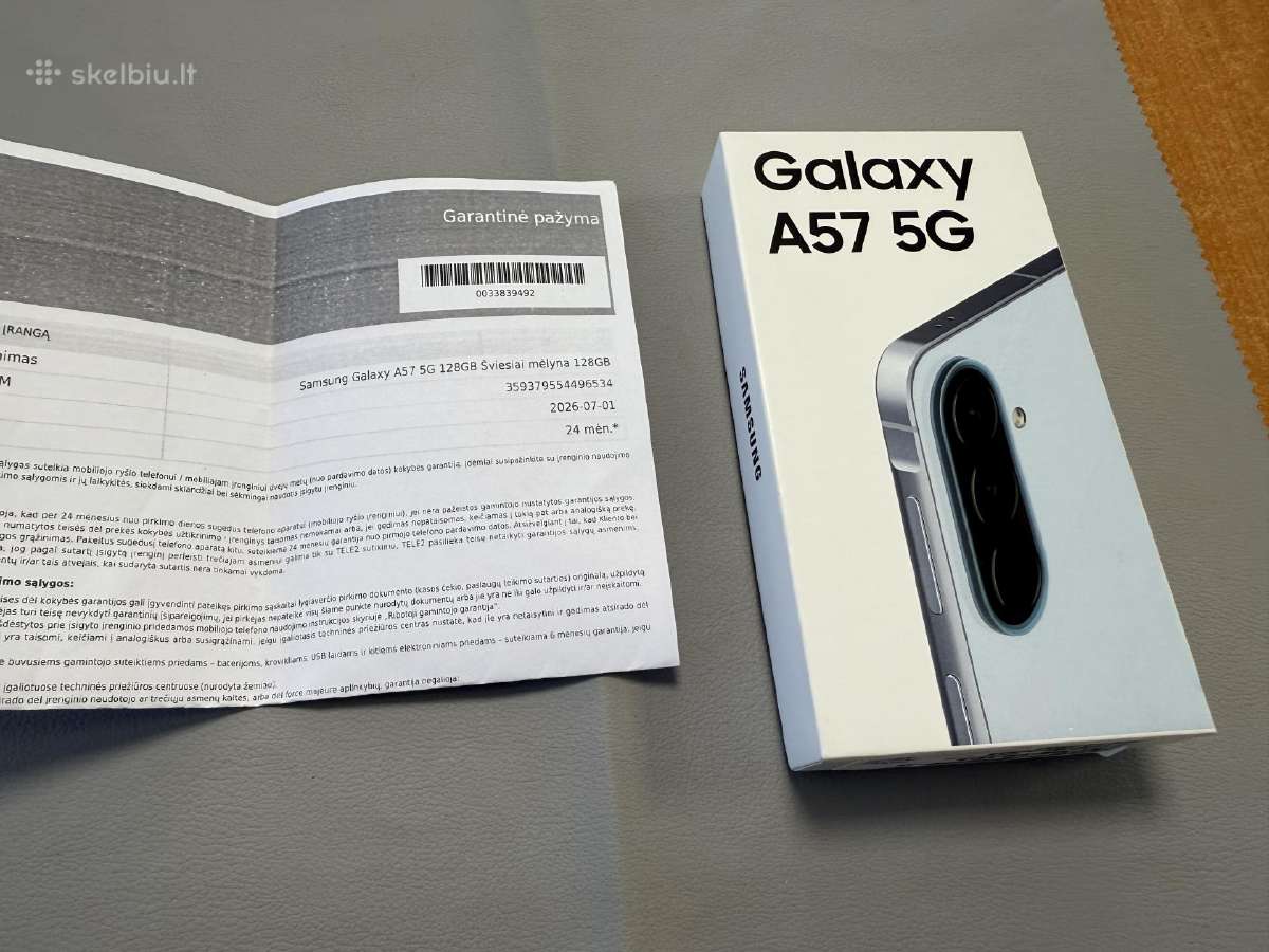 Samsung A57 visiškai naujas su garantija