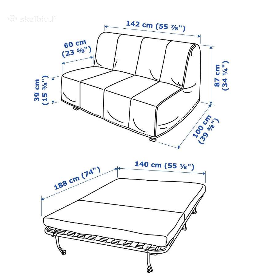 Ikea Lycksele sofą-lovą