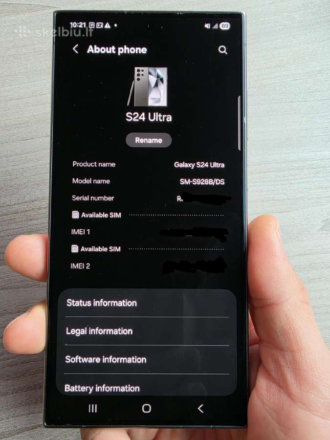 Samsung S24 Ultra 256gb - nuotraukos Nr. 8