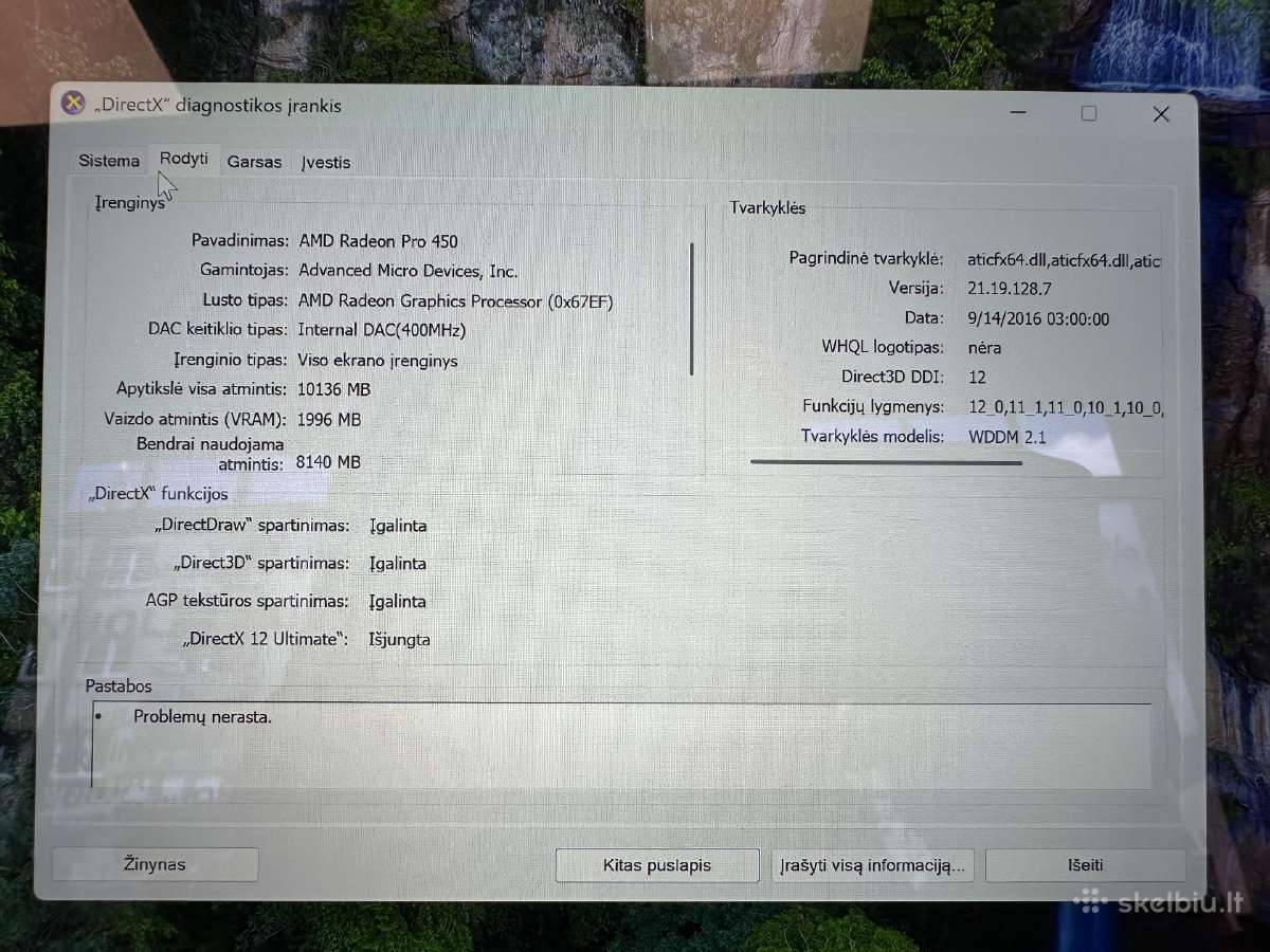 MacBook Pro 15 2016 Su Windows i7/256gb/16gb - nuotraukos Nr. 5