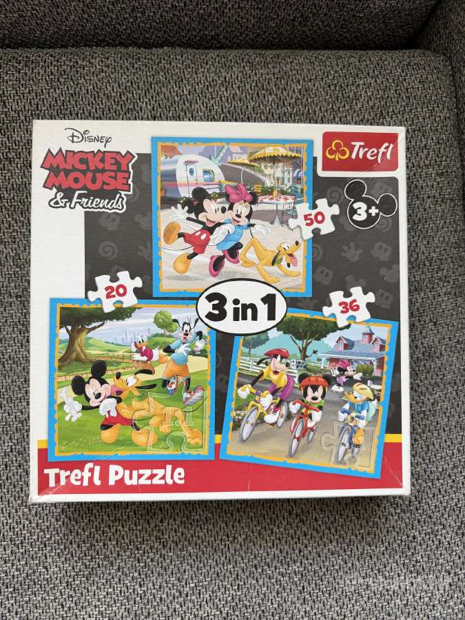 Trefl 3 in 1 dėlionė Mickey Mouse & Friends