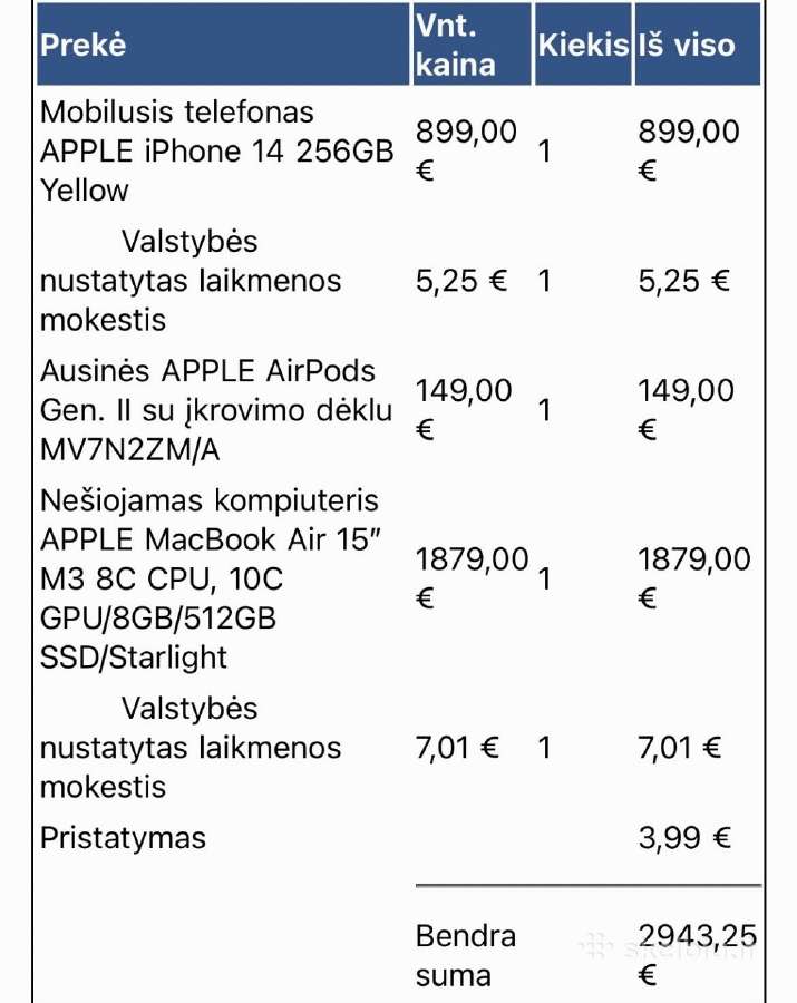 Apple MacBook Air 15 m3 512gb naujas - nuotraukos Nr. 5
