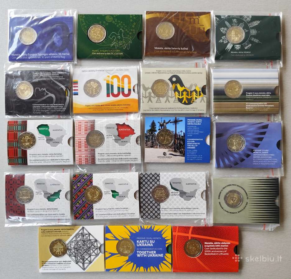 Lietuva 2€ bu kortelių komplektas