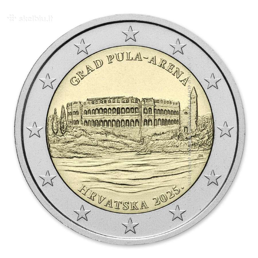 Kroatijos 2025 2€ - Pula ir Tomislavas I!