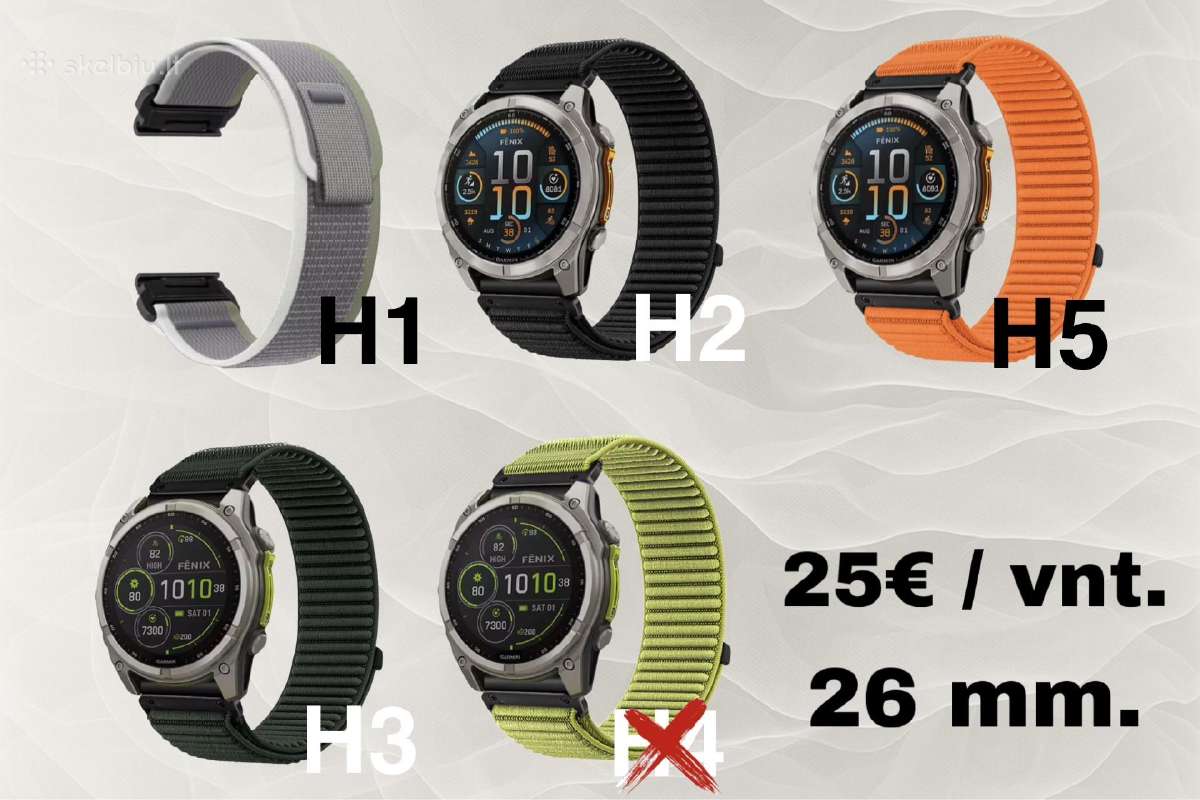 Apyrankės Garmin 20, 22, 26mm. (8.12) - nuotraukos Nr. 2