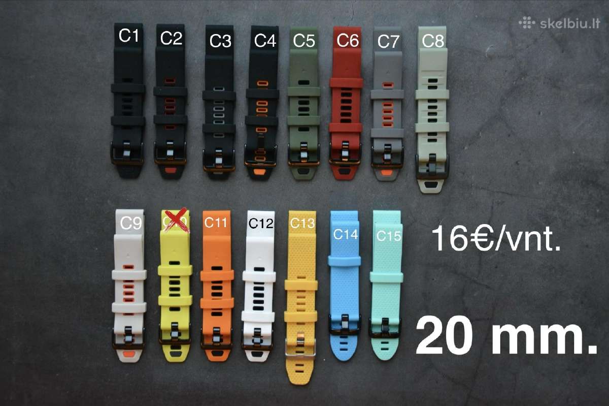 Apyrankės Garmin 20, 22, 26mm. (9.26) - nuotraukos Nr. 4