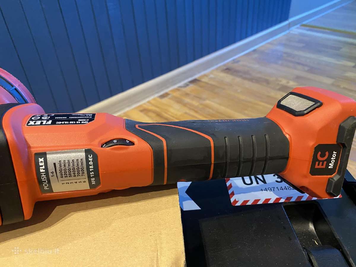 Poliravimo mašinėlė Flex Xfe15 akumuliatorinė - nuotraukos Nr. 3