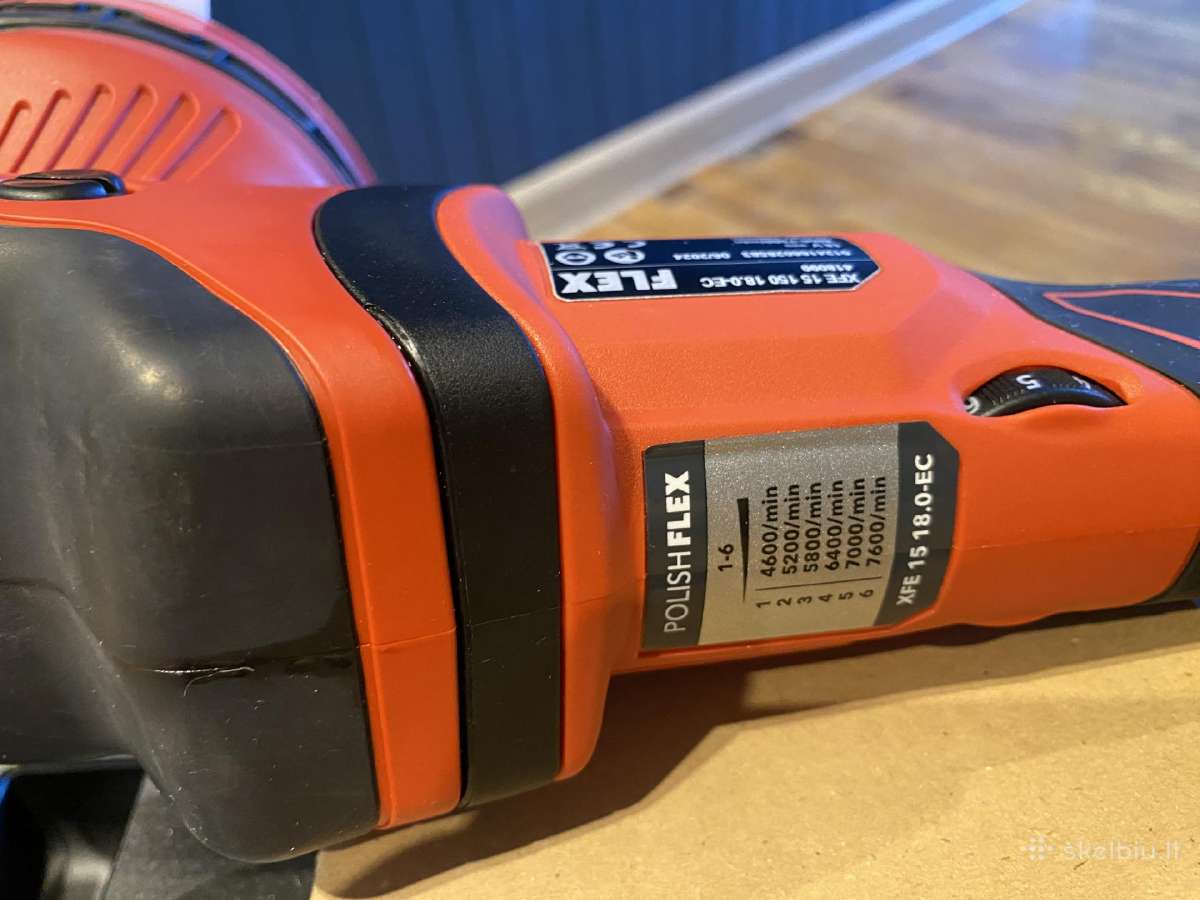 Poliravimo mašinėlė Flex Xfe15 akumuliatorinė - nuotraukos Nr. 4