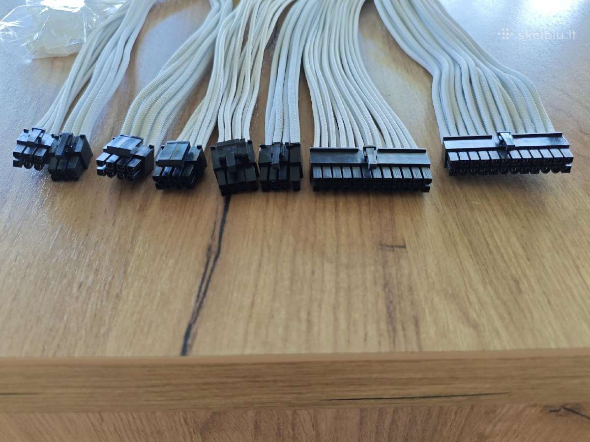 Psu extension kabeliai Pc (balti) - nuotraukos Nr. 2