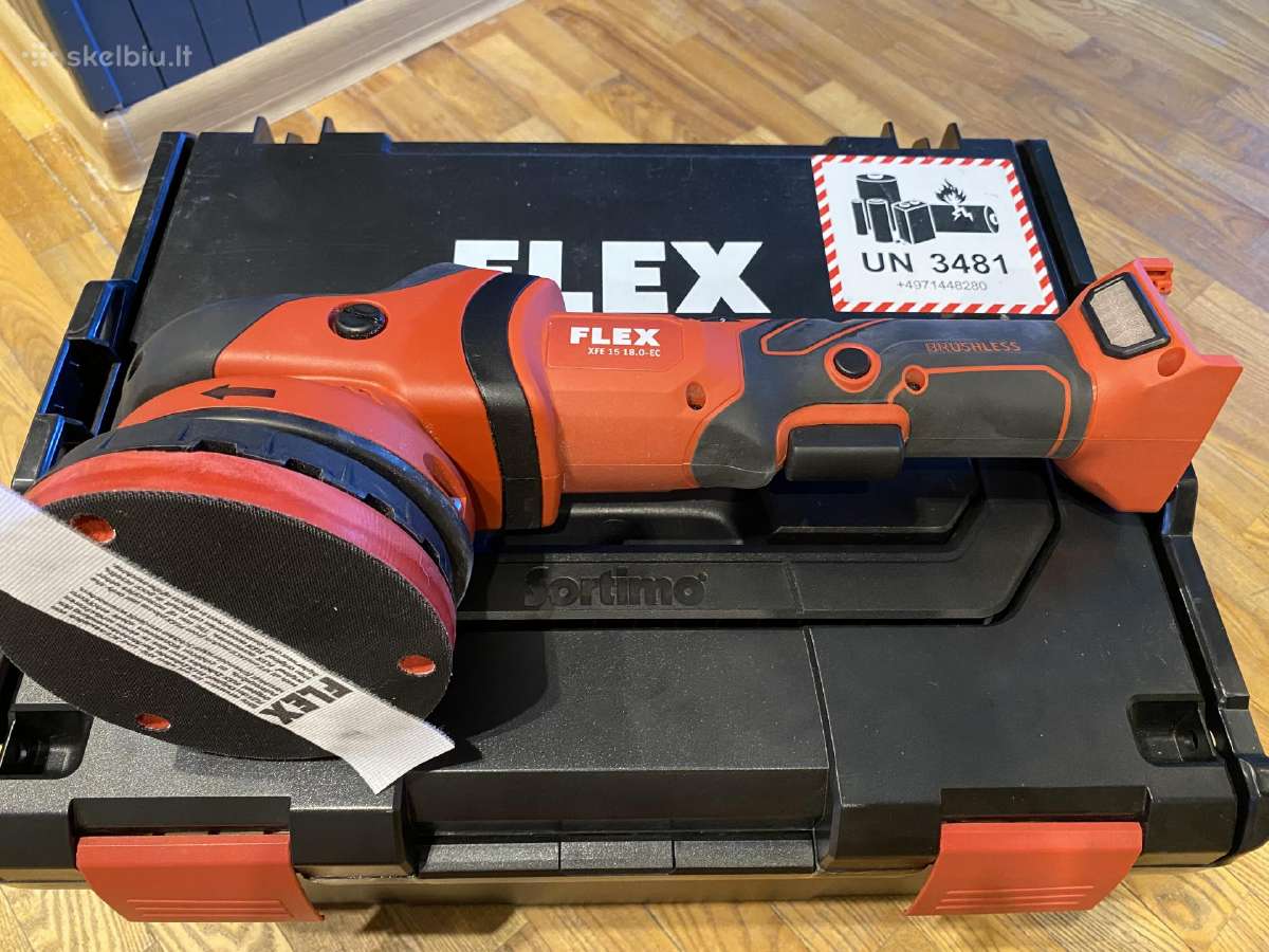 Poliravimo mašinėlė Flex Xfe15 akumuliatorinė - nuotraukos Nr. 6