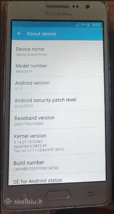 Galaxy Grand Prime Sm-g531f
