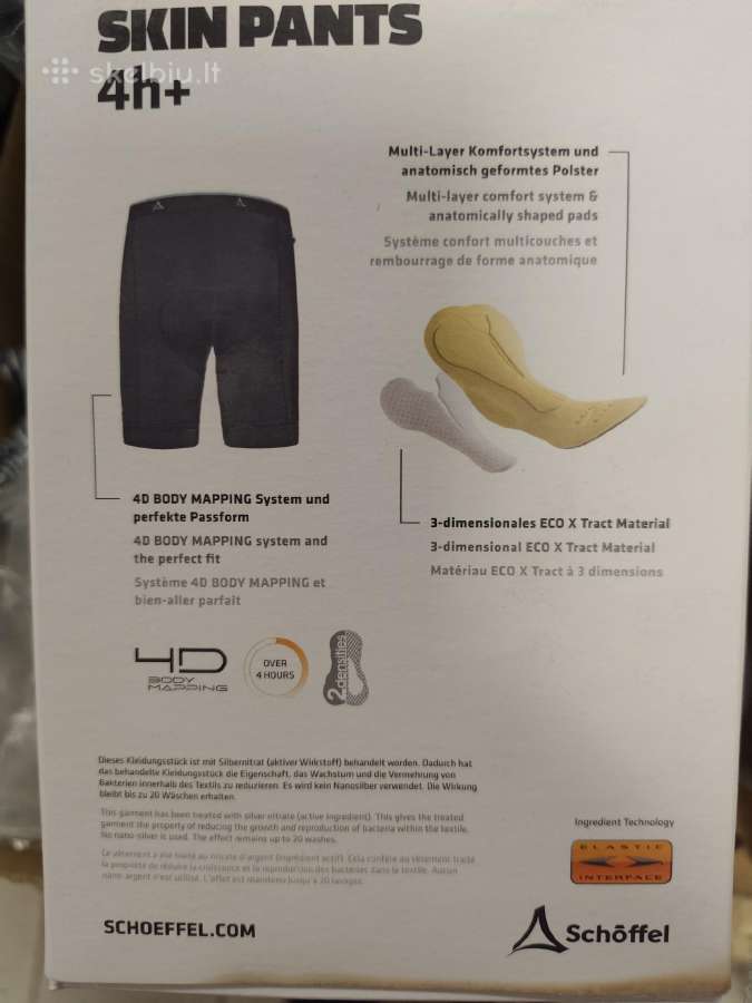Schöffel Skin Pants 4h+ dviračių šortai - nuotraukos Nr. 3