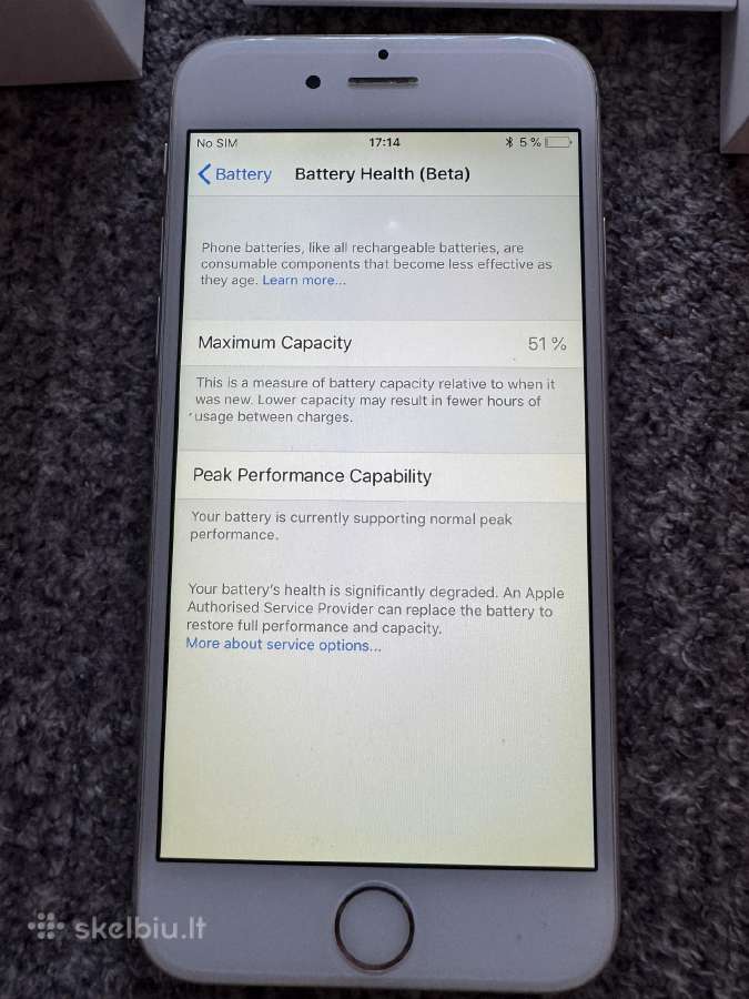iPhone 6 16gb silver - nuotraukos Nr. 2
