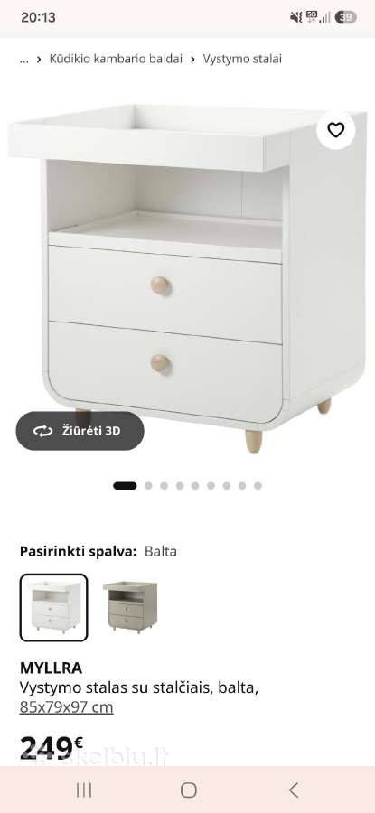 Vystymo stalas/komoda Ikea