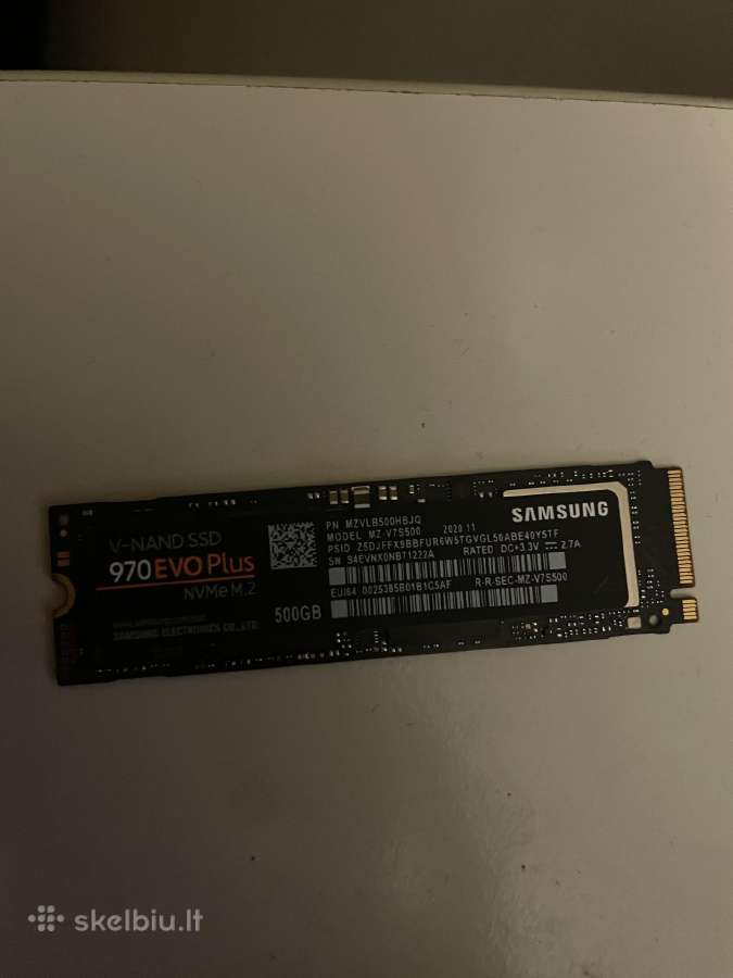 Samsung 970 EVO Plus 500 GB, SSD interface M.2 Nvm