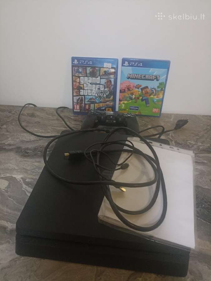 Ps4 Slim 500gb, 1 pultas (dualshock) + 2 game - nuotraukos Nr. 2