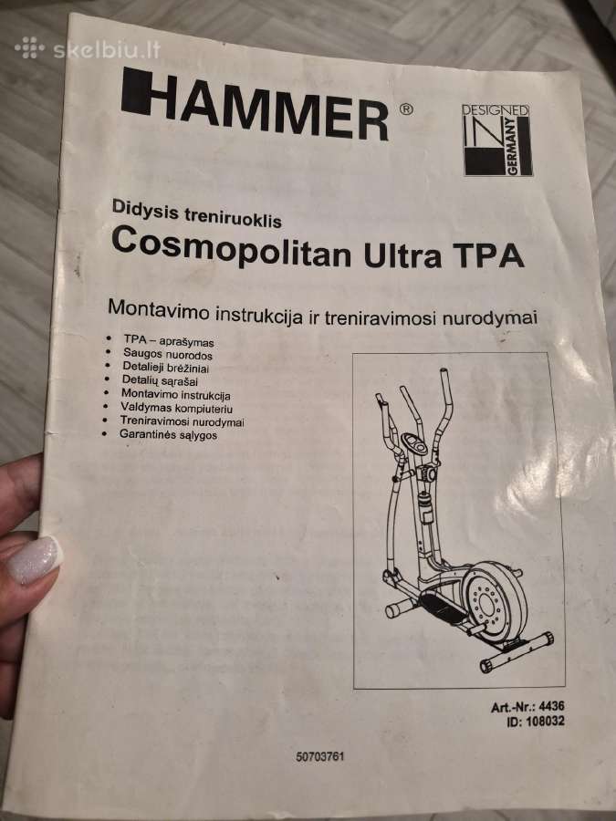 Elipsinis treniruoklis "Hammer" - nuotraukos Nr. 5