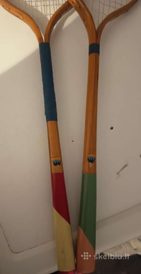 Vintažinės medinės badmintono raketės - nuotraukos Nr. 2