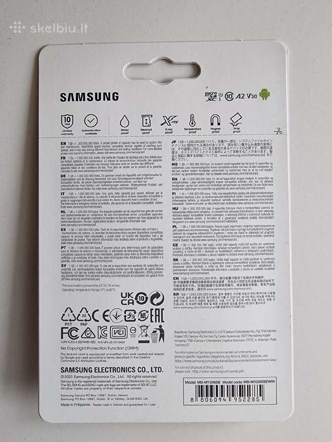 Samsung Pro Ultimate 256gb microsdxc MB-my256sb/w - nuotraukos Nr. 2