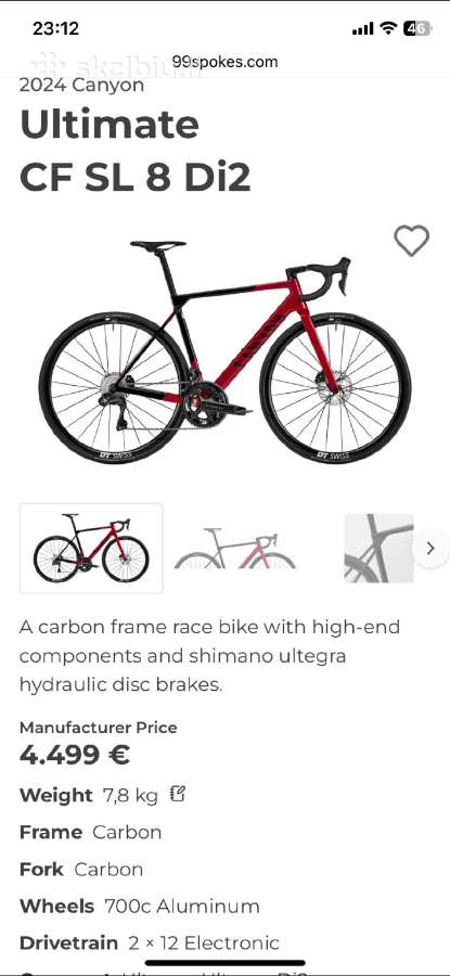 Canyon carbon, 2024m. S dydis, 2x12 ultegra di2 - nuotraukos Nr. 16