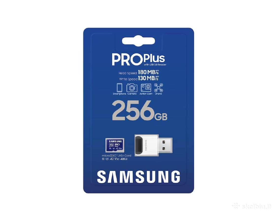 Samsung Pro Plus 256gb microsdxc (MB-md256sb/ww) - nuotraukos Nr. 8